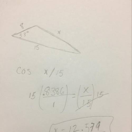 Find the value of x to the nearest tenth ​