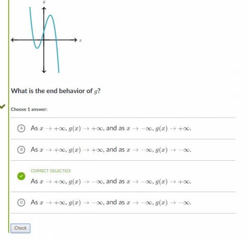 Need these asap 1) what is the end behavior of an even degree function when a >  0?    2) what is