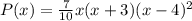 P(x)=\frac{7}{10}x(x+3)(x-4)^2