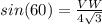 sin(60) = \frac{VW}{4\sqrt{3}}
