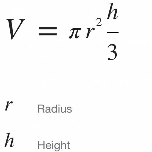 Help volume of a cone