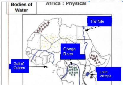 Please help with this map assignment, looking for bodies of water