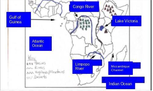 Please help with this map assignment, looking for bodies of water