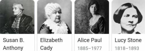 1. List the names and accomplishments of two women's rights reformers from the 1800s (4 points)