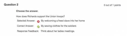 How does richards support the union troops?   a. by throwing a party at her home  b. by welcoming a 