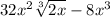 32x^2 \sqrt[3]{2x} -8x^3