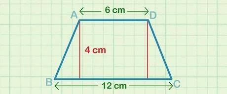 The dimensions of a trapezoid are shown below. Which equation could you use to find the Area of the
