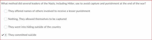 What method did several leaders of the Nazis, including Hitler, use to avoid capture and punishment