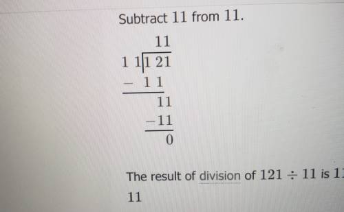 What is 121 divided by 11 using base ten blocks
