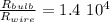 \frac{ R_{bulb} }{ R_{wire} } = 1.4 \ 10^4