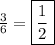 \frac{3}{6} = \boxed{\frac{1}{2}}