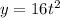 y = 16t^2