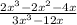 \frac{2x^3-2x^2-4x}{3x^3-12x}