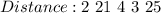 Distance:2\ 21\ 4\ 3\ 25