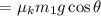 $= \mu_k m_1g \cos \theta$