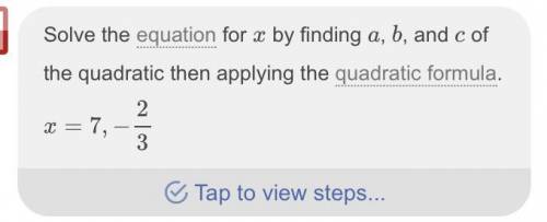 Solve the quadratic equation