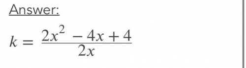 Find the positive value of K, if the root of a quadratic equation isX² -(k+2)x+4=2​