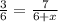 \frac{3}{6}  =  \frac{7}{6 + x}