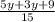 \frac{5y+3y+9}{15}