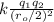 k \frac{ q_1q_2 }{(r_o/2)^2}