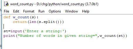 Write a function def countwords(stri ng) that returns a count of all words in the string string. wor