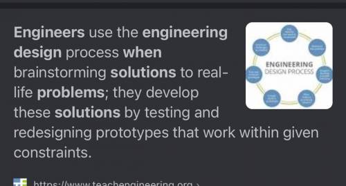 What do engineers do while designing solutions to problems?