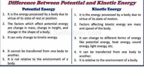 What is the difference between potential mechanical energy and kinetic mechanical energy?