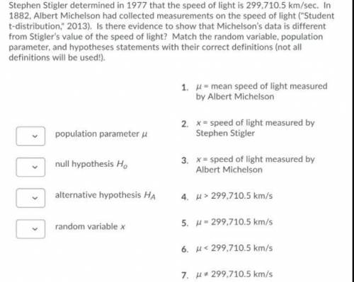 stephen stigler determined in 1977 that the speed of light is 299,710.5 km/sec. in 1882, albert mich