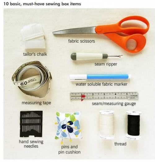 What 10 Items are needed to had sew?