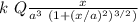 k \ Q \frac{x}{a^3 \ ( 1 +(x/a)^2)^{3/2})}