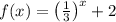 f(x)=\left(\frac{1}{3}\right)^x+2