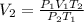 V_2=\frac{P_1V_1T_2}{P_2T_1} \\\\