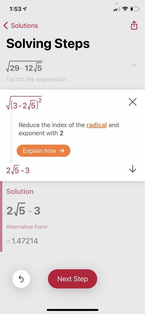How do you simplify √(29-12 √5)?