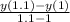 \frac{y(1.1)-y(1)}{1.1-1}