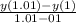 \frac{y(1.01)-y(1)}{1.01-01}
