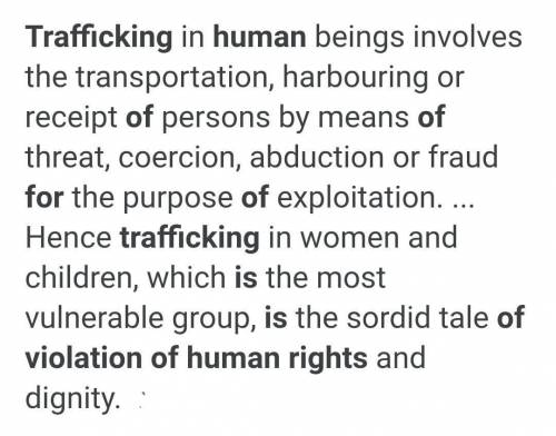 WAS

COMMUNEBANOVIntroduction1.1.1. describe how the human trafficking rights are being violated​