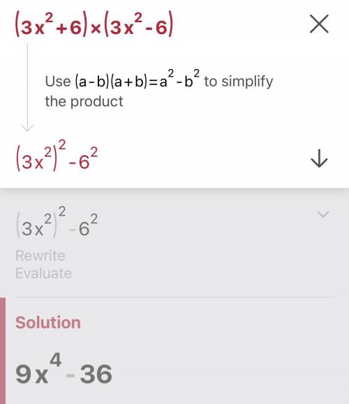 (3x²+6)(3x²-6) please help