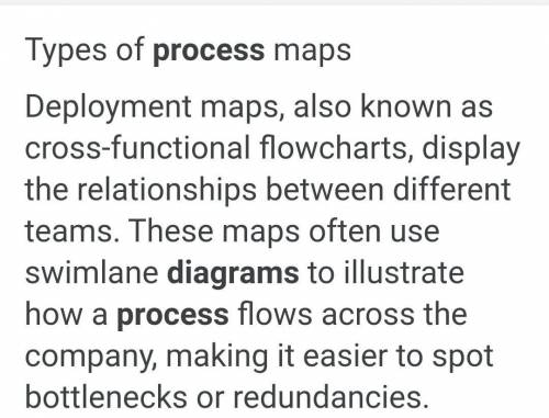 The process mapping is a 
 diagram.