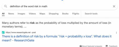What is the definition of risk ?