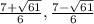 \frac{7+\sqrt{61} }{6} ,\frac{7-\sqrt{61} }{6}