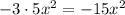 -3 \cdot 5x^2 = -15x^2