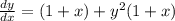 \frac{dy}{dx} = (1+x)+y\²(1+x)