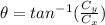 \theta=tan^{-1}(\frac{C_y}{C_x})