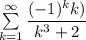 \sum \limits ^{\infty}_{k=1} \dfrac{(-1)^kk)}{k^3+2}