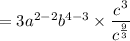 = 3a^{2 - 2}b^{4 - 3} \times \dfrac{c^3}{c^\frac{9}{3}}