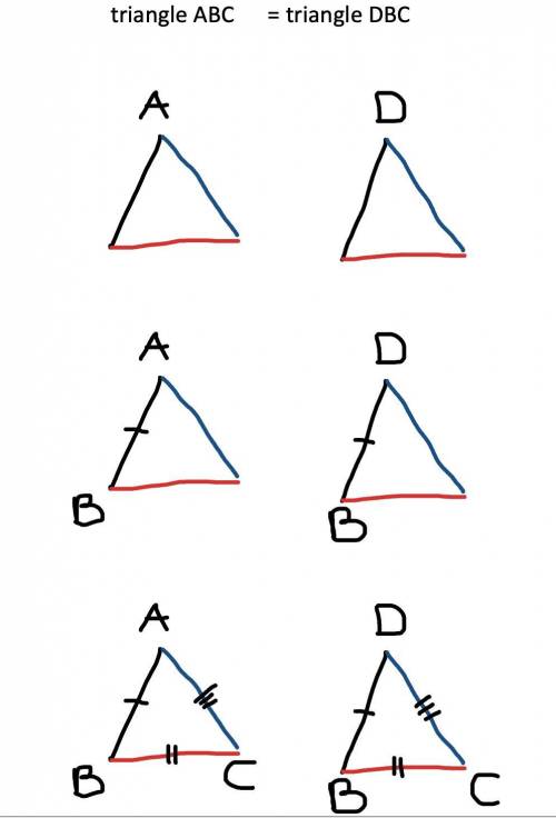 If triangle ABC = triangle DBC, AB = 10, AC = 7, DC = ?