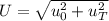 U=\sqrt{u_0^2+u_T^2}