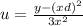 u =  \frac{y - (xd) { }^{2} }{3x {}^{2} }