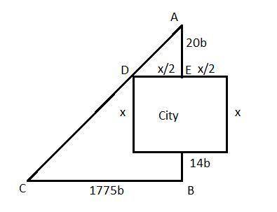 Now there is a square city of unknown size with a gate at the center of each side. There is a tree 2