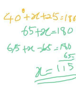 1. Find the value of the unknown angles in the following diagram.